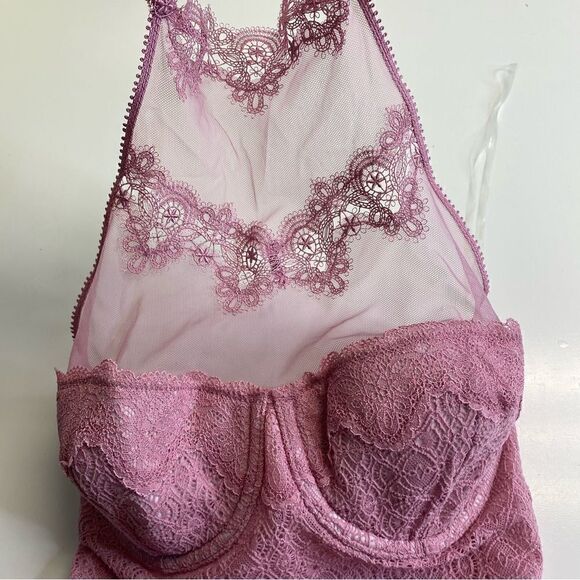 Victorias Secret High Neck Bodysuit lace 32C - Picture 12 of 14